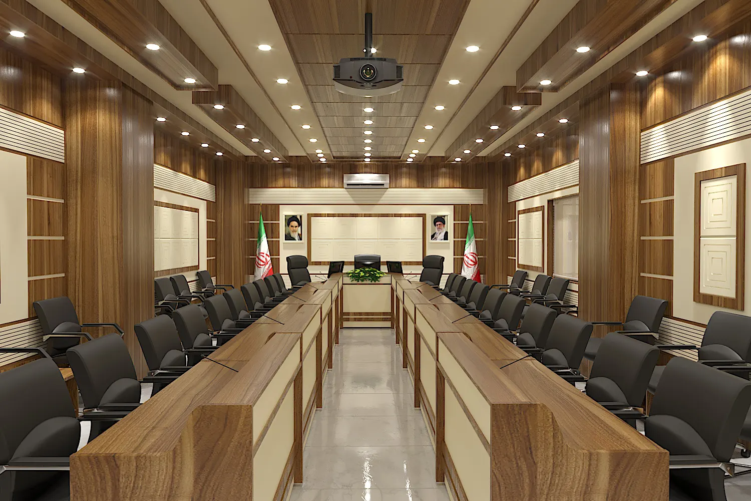 پروژه سالن کنفرانس دکوران - وزارت اطلاعات کرمان